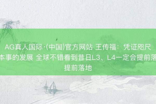 AG真人国际·(中国)官方网站 王传福：凭证咫尺AI本事的发展 全球不错看到昔日L3、L4一定会提前落地