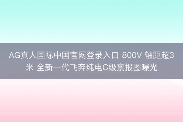 AG真人国际中国官网登录入口 800V 轴距超3米 全新一代飞奔纯电C级禀报图曝光