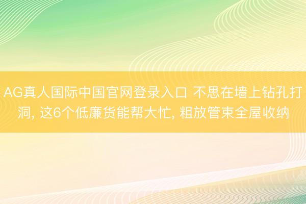 AG真人国际中国官网登录入口 不思在墙上钻孔打洞， 这6个低廉货能帮大忙， 粗放管束全屋收纳